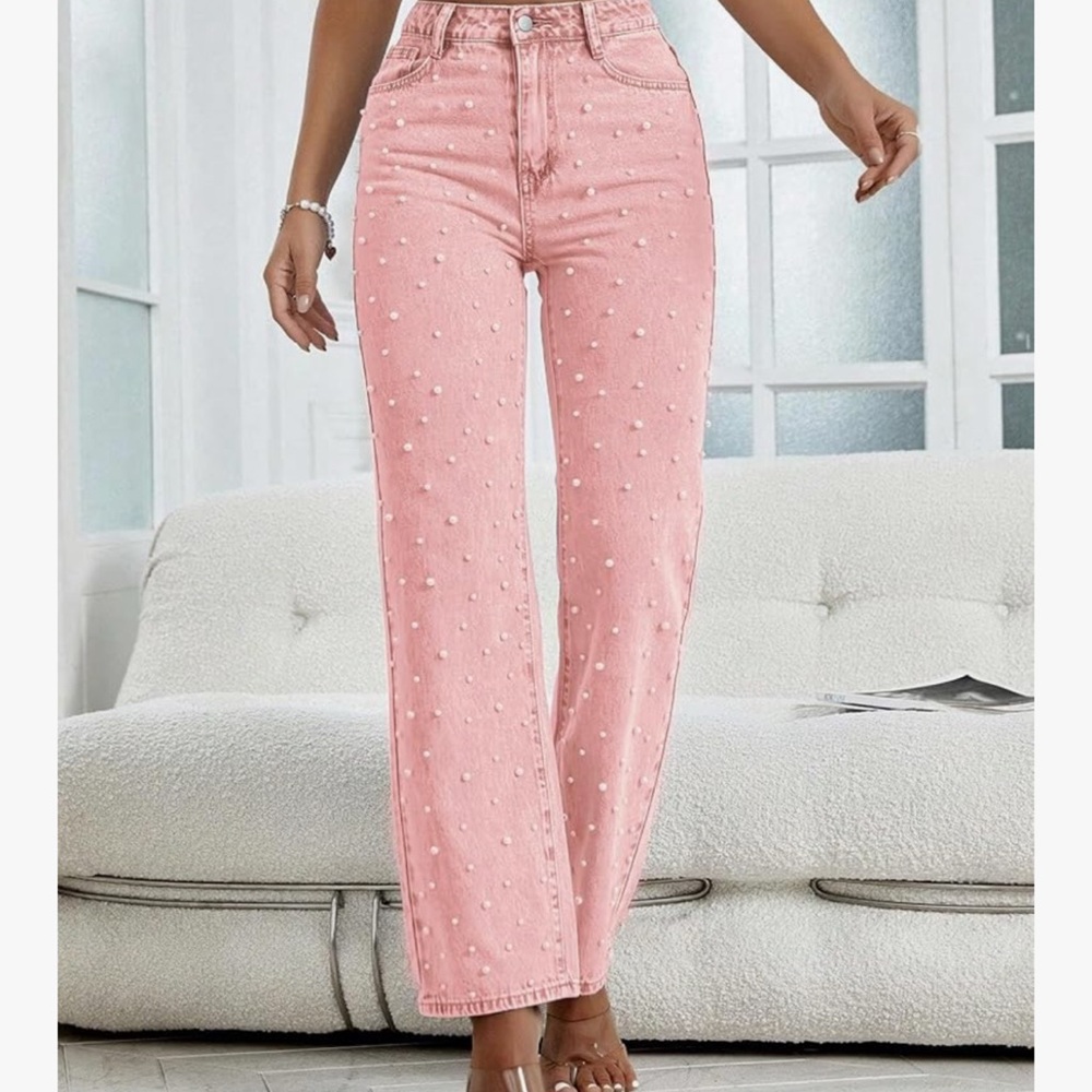Women's Pink Jeans - Picture 2 of 7